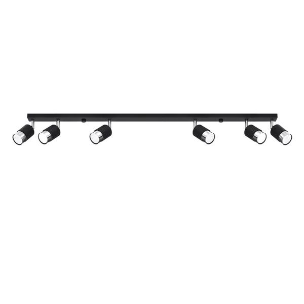 CEILING LAMP NERO 6 BLACK/CHROME GU10 6X40W IP20 image 1