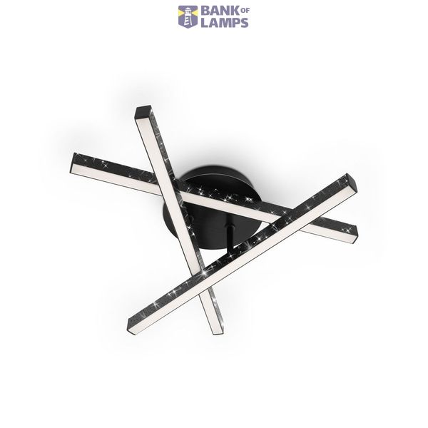 LED wall- and ceiling light, black, LED/15W image 1