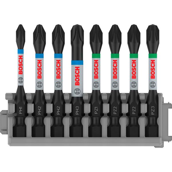 Impact Control Power Bit Pack, 8-piece, 1xPH1;3xPH2;1xPH3;2xPZ2;1xPZ3 image 1