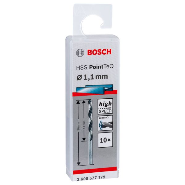 HSS Twist Drill Bit PointTeQ 1.1mm 10 pcs. image 1