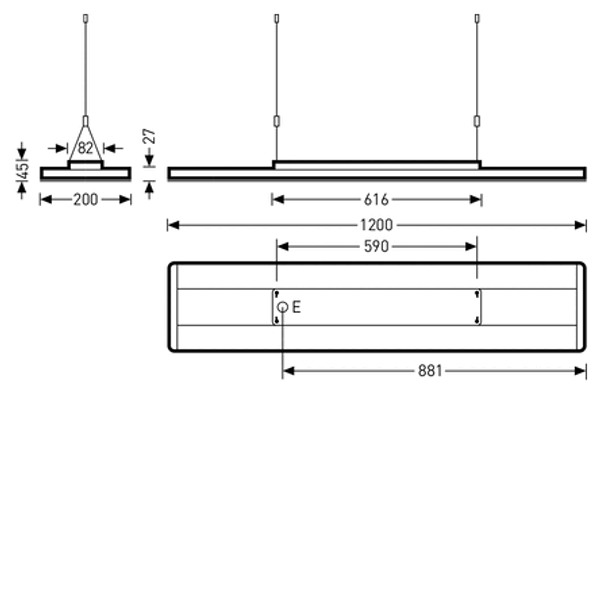 Suspended luminaires Lunexo H HCL Prisms White ETDD8 70W 6500lm Wide reduced glare UGR19 (W19) IK03 3 SDCM 7792262 image 1