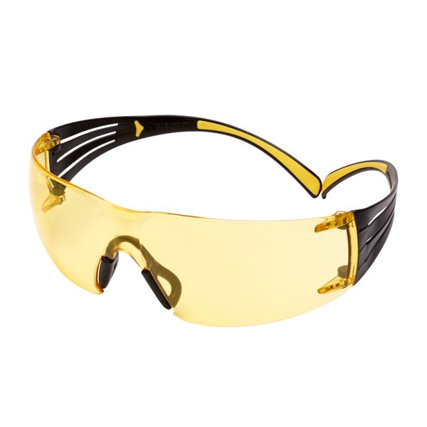 3M™ SecureFit™ 400 Safety Glasses, Yellow/Black Frame,  Scotchgard™ An image 2
