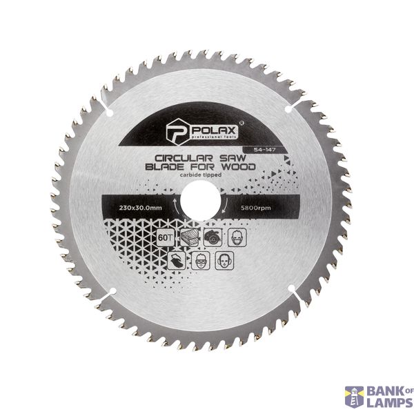 Circular saw blade for wood, carbide tipped 230x30.0/25,4, 60Т image 1