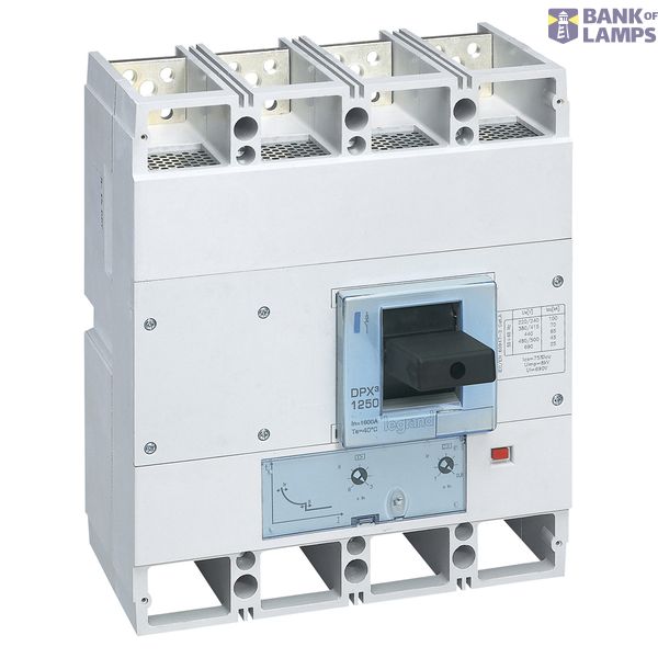 MCCB DPX³ 1600 - thermal magnetic release - 4P - Icu 36 kA (400 V~) - In 1000 A image 2
