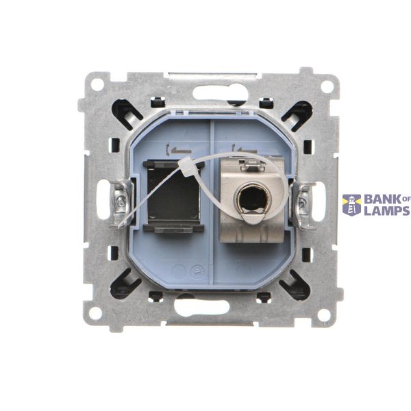Cover for double socket with earthing - for Nature frames, cream white/electro white image 2