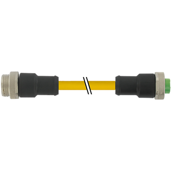 Mini (7/8) 5 pole, male (Ext.) 0°/female 0° TPE 5x16AWG ye  TC-ER image 1