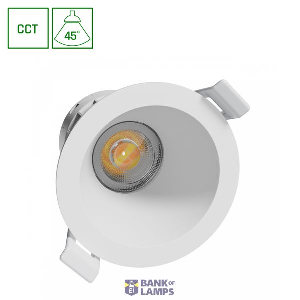 FIALE CORE COMPLETE DOWNLIGHT 7W CCT 230V 45DEG IP20 FI90X85MM WHITE ROUND image 1