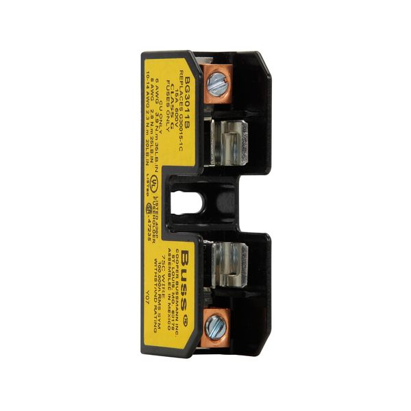 Eaton Bussmann series BG open fuse block, 600 Vac, 600 Vdc, 1-15A, Box lug, Single-pole image 17