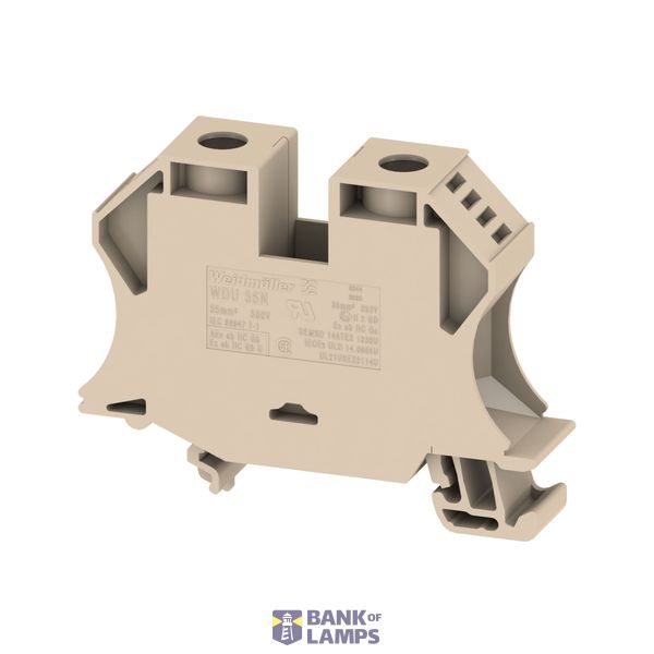 Terminal block 35 mm² phase, 500V/125A, screw image 1