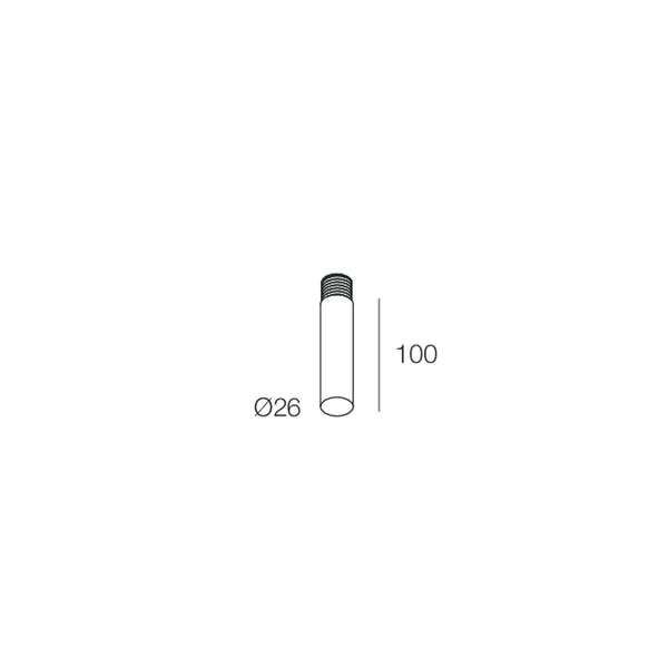 MINITUBE F8: DIFFUSORE OPALE L=100MM image 1