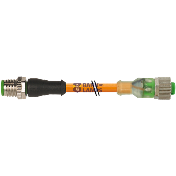 M12 male 0° / M12 female 0° A-cod. LED PUR 4x0.34 or  7m image 1