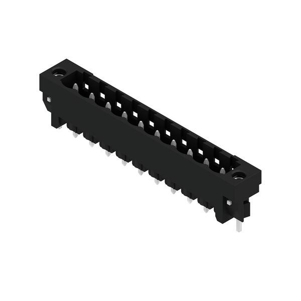 PCB plug-in connector, male header, Solder flange, THT/THR solder connection, 5.08 mm, Number of poles: 10, 180°, Solder pin length (l): 3.2 mm, tinned, black, Box image 4