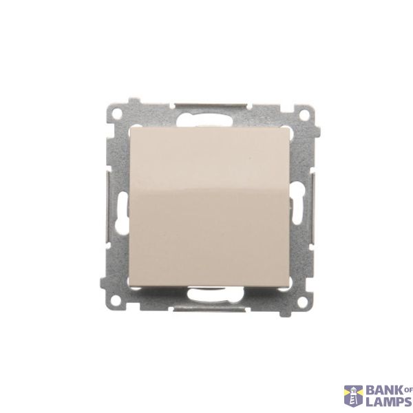 Intermediate switch without pictogram, (module), 16AX, Screw, cream white/electro white image 1