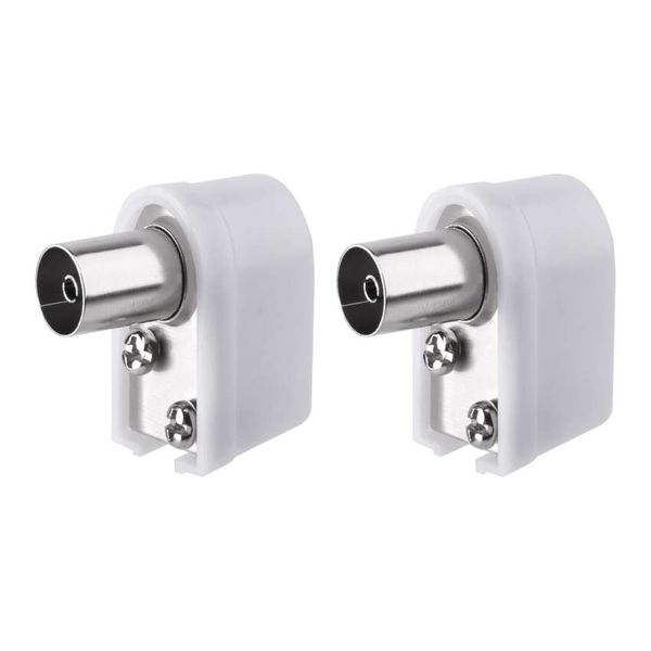 IEC Aerial Connector female, push type, angle image 1
