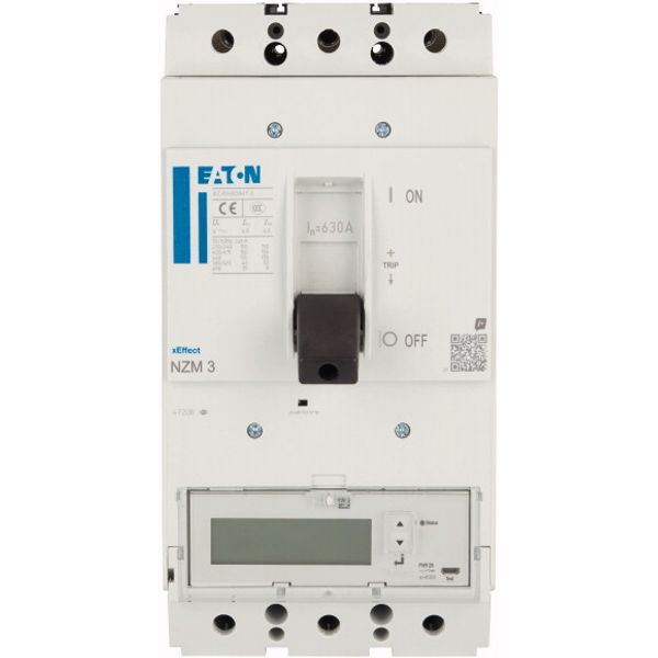NZMH3-PX630 NZM3 PXR25 circuit breaker - integrated energy measurement class 1, 630A, 3p, Screw terminal image 4