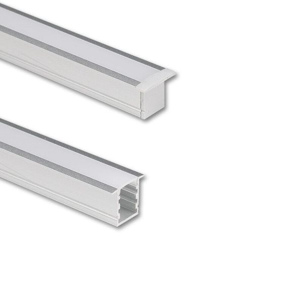 Built-in aluminum profile VI 18x15mm without diffuser 2m image 1