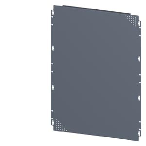 SIVACON, mounting plate, Quick assembly with screws, perforated, H: 800 mm, W: 600 mm, zinc-plated image 1