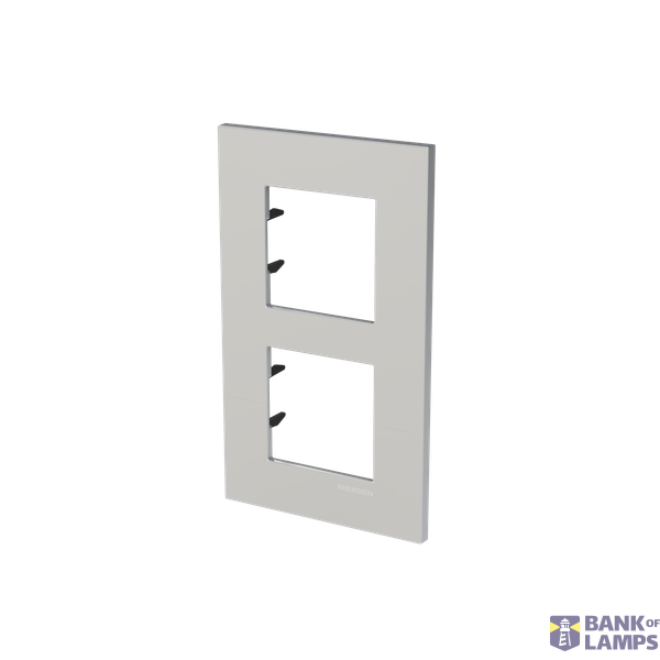 Frame 2-gang / 2+2-modules - Niessen logo - S - Silver image 2