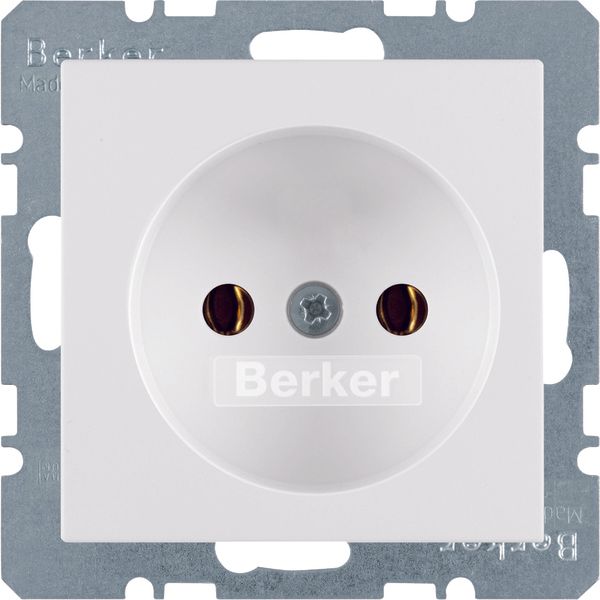 Soc. out. out earthing contact, screw terminals, Q.1/Q.3, p. white vel image 1