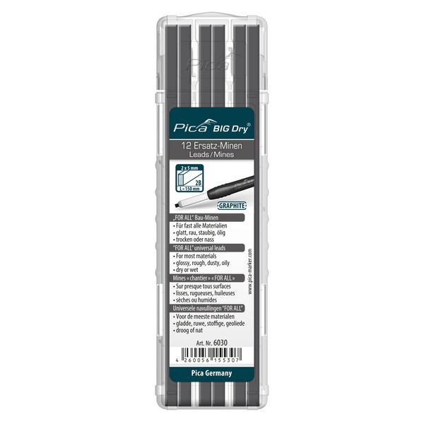 Pica 6030 BIG Dry Refill graphite image 2