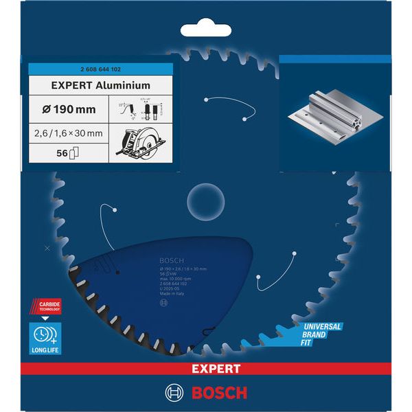 Circular saw blade Expert for Aluminium 190 x 30 x 2,6 mm, 56 image 1