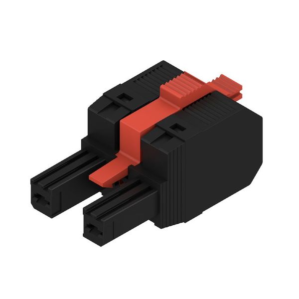 PCB plug-in connector, female plug, 7.62 mm, Number of poles: 2, 180°, PUSH IN without actuator, Tension-clamp connection, Clamping range, max. : 10 mm², Box image 1