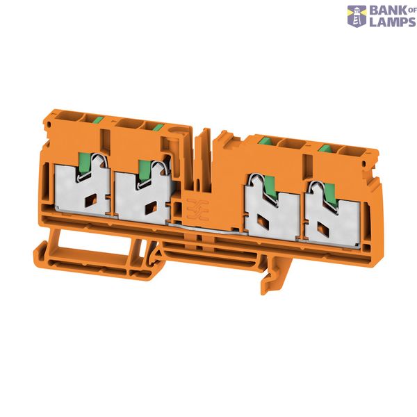 Feed-through terminal block, SNAP IN, orange, 6 mm², 41 A, 1000 V, Num image 1