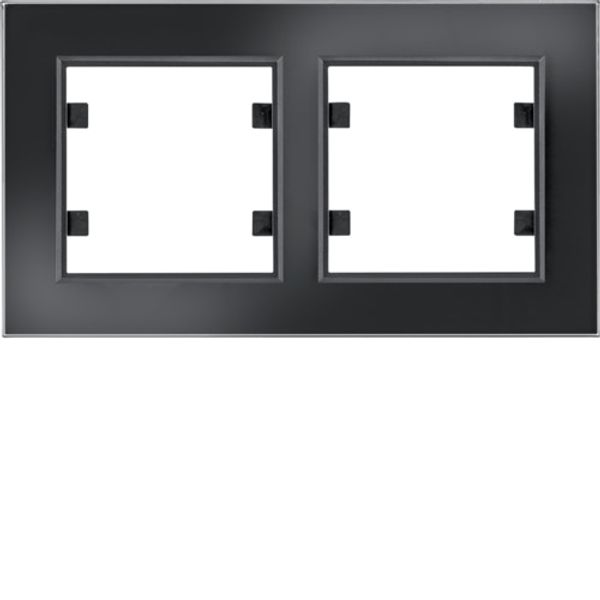 Plaque 2P Yellow. - noir verre image 1
