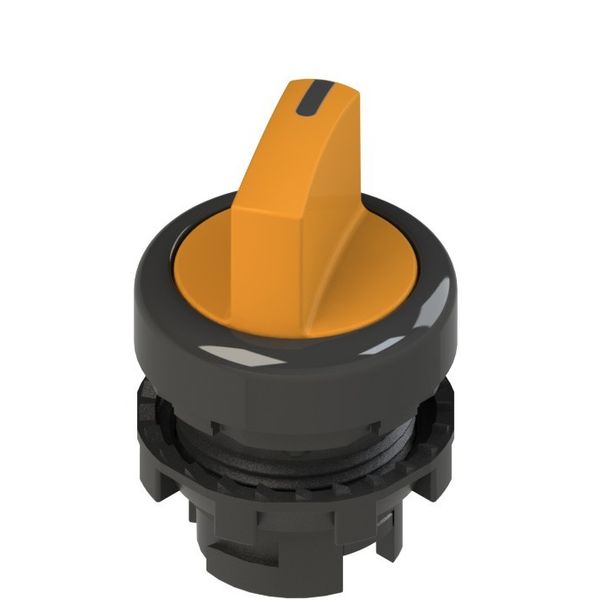 Illuminated short handle selector, 2 positions orange with marking image 1