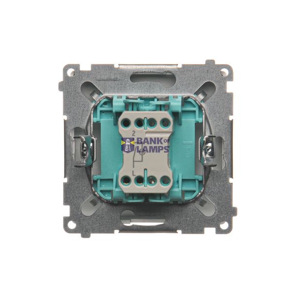 Bell Button, (module), 10AX, quick connection, Silver matt, metalic image 1