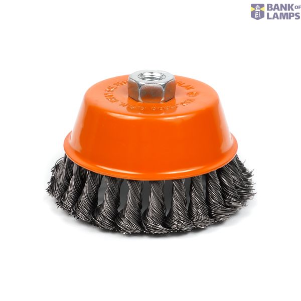 Cup brush M14 85mm for angle grinder M14 (twisted wire) image 1