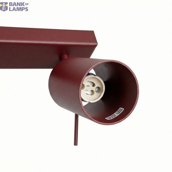 Ceiling lamp RING 6L burgundy image 4