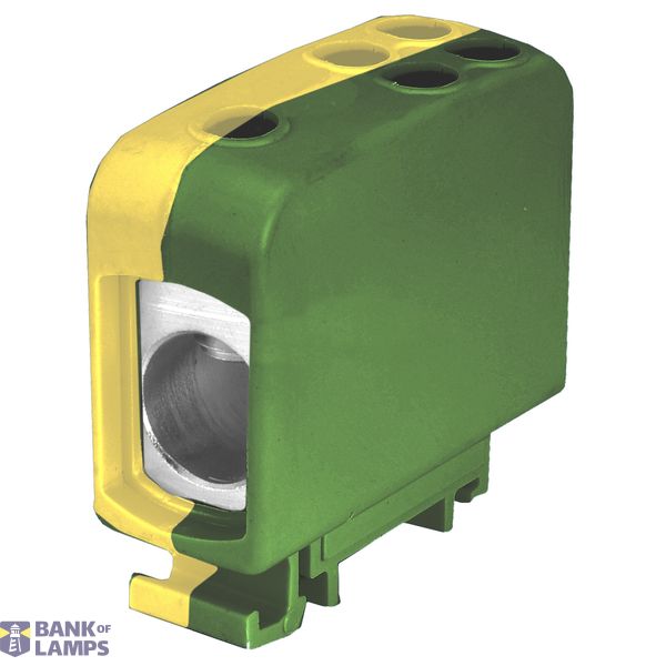 AL/CU universal rail-mounted terminal block ZGG1x70/4x16z-g yellow-green image 1