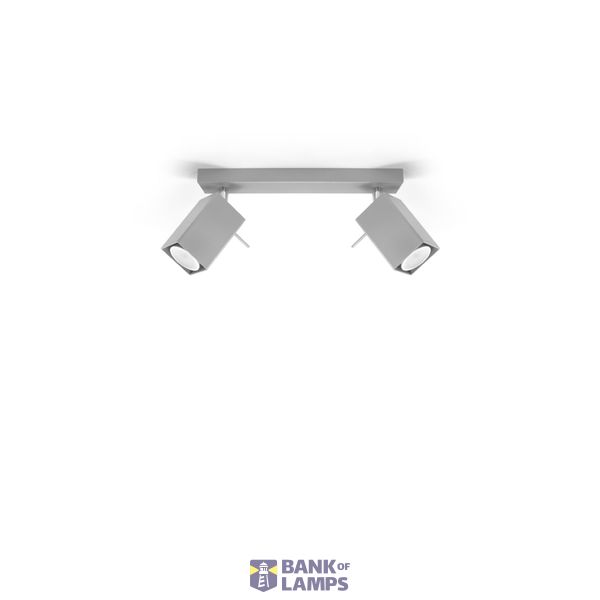 CEILING LAMP MERIDA 2 GREY GU10 2X40W IP20 image 8