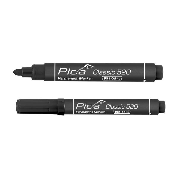 Pica 10 pcs 521/46 Perm. Marker 2-6mm chisel black image 2