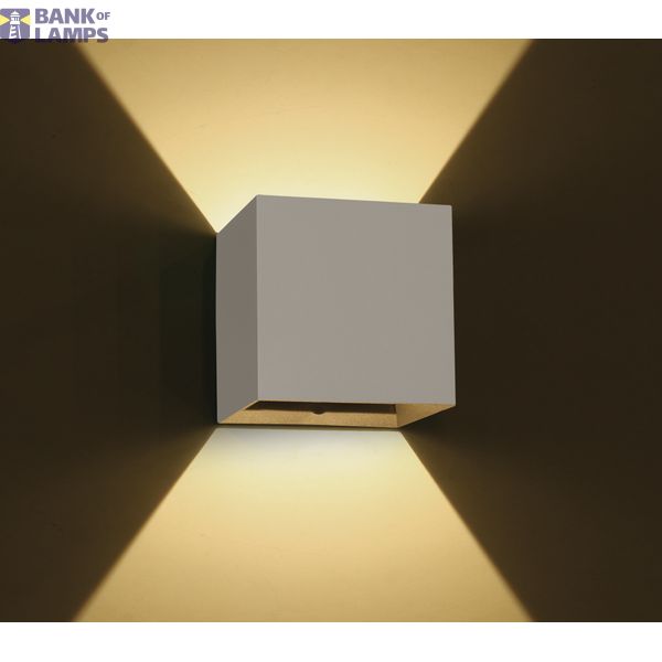 WHITE WALL 2x3W WW IP54 DARK LIGHT 100-240V image 2