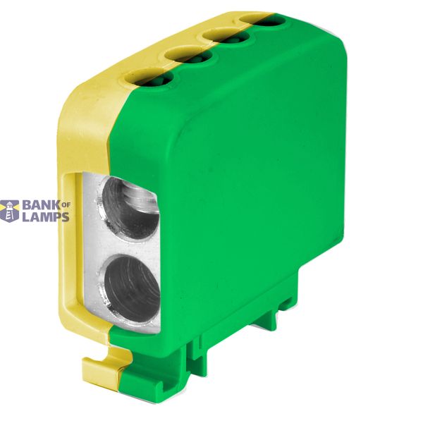 AL/CU universal rail-mounted terminal block ZGG2x35/2x35z-g yellow-green image 1