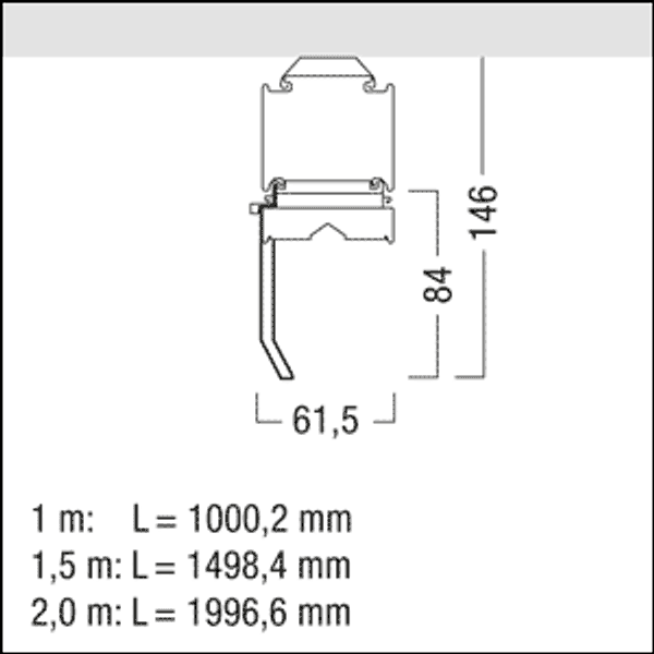 TECTON C LED8000-830 L1500 WW LDE WH - LED continuous-row luminaire image 2