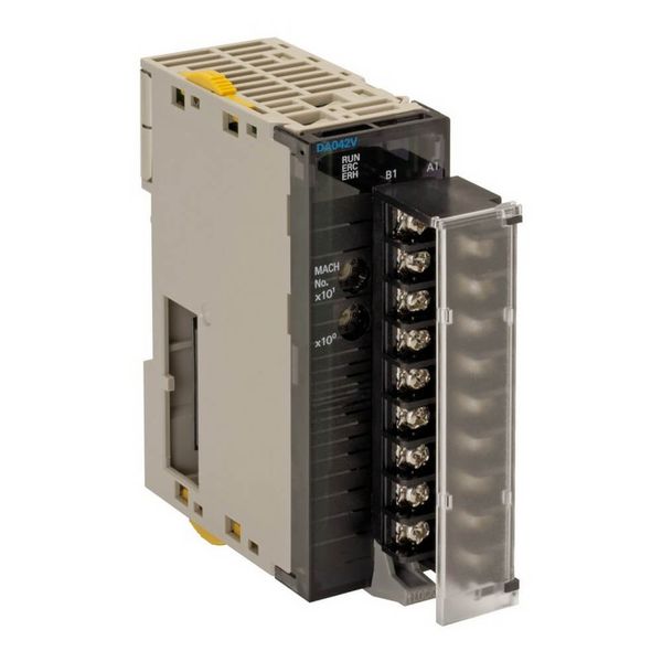 Analog output unit, 4 x outputs 1 to 5 V, 0 to 5 V, 0 to 10 V, -10 to CJ1W9004C image 1