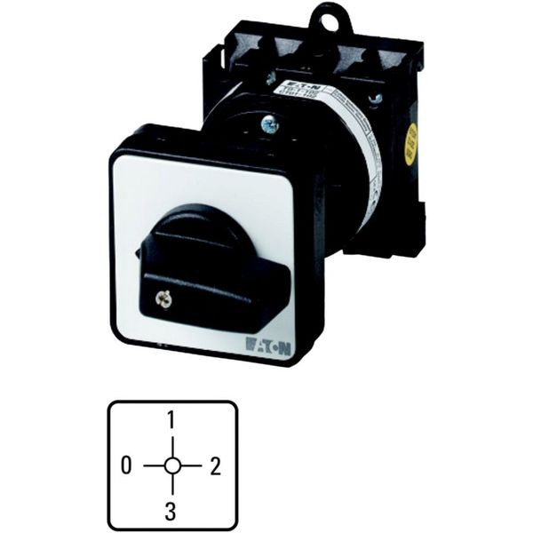 T0-1-15110/Z Series switches, T0, 20 A, rear mounting, 1 contact unit(s), Contacts: 2, 90 °, maintained, With 0 (Off) position, 0-1-2-3, Design number 15110 image 3