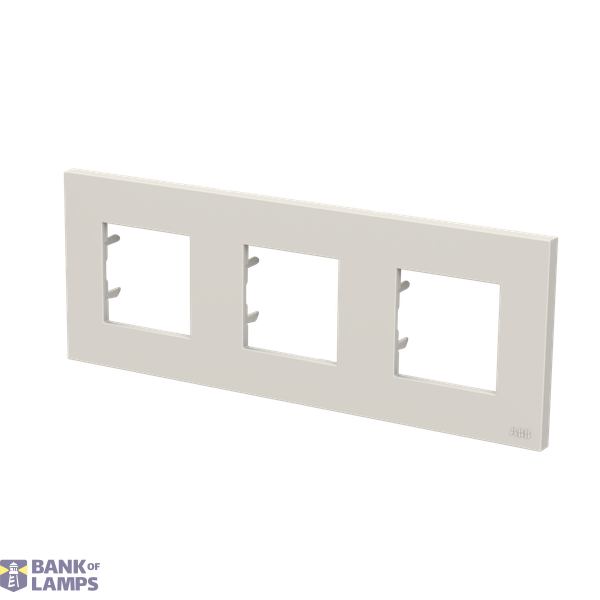 Frame 3-gang / 2+2+2-modules - ABB logo - Basic - Dune image 2