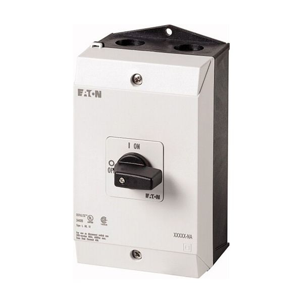 T3-4-8344/I2-NA On-Off switch, T3, 32 A, surface mounting, 4 contact unit(s), 8-pole, with black thumb grip and front plate, UL/CSA image 5