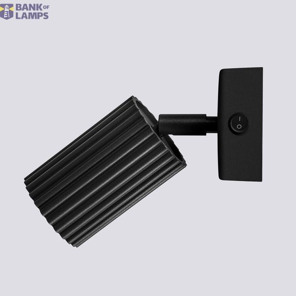 ADJUSTABLE BLACK WALL LAMP WITH SWITCH ON CARBON ROSETTLE FOR BEDROOM image 4