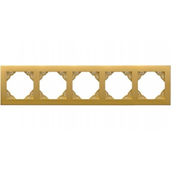FIVE-GANG FRAME GOLDEN image 1