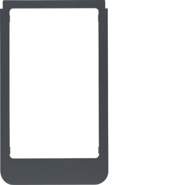Design frame for KNX Touch Control 3.5", large opening, rounded edges, anthracite, matt image 1