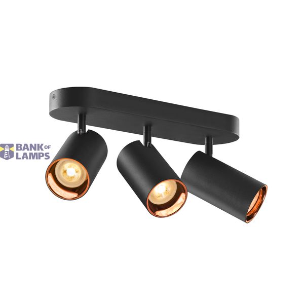 ASTO TUBE, ceiling-mounted light, cylindrical, GU10, 3x max. 10 W, black image 2