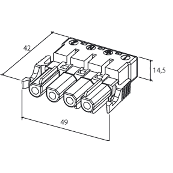 Screwless coupler 4-p socket, white image 2