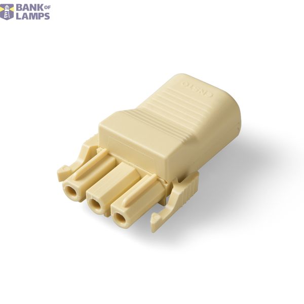Coupler 3-p socket, str-rel, beige image 1