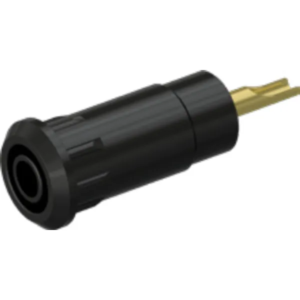 2 mm panel socket, round plug connection, mounting Ø 10.5 mm, blue, 65.3331-23 image 1