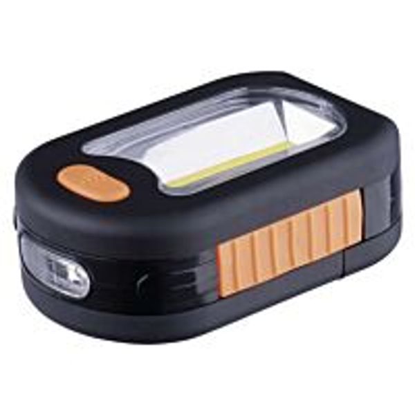 EMOS LED Flashlight COB 3W + 3LED 200lm 3xAAA magnet, hook, stand image 1